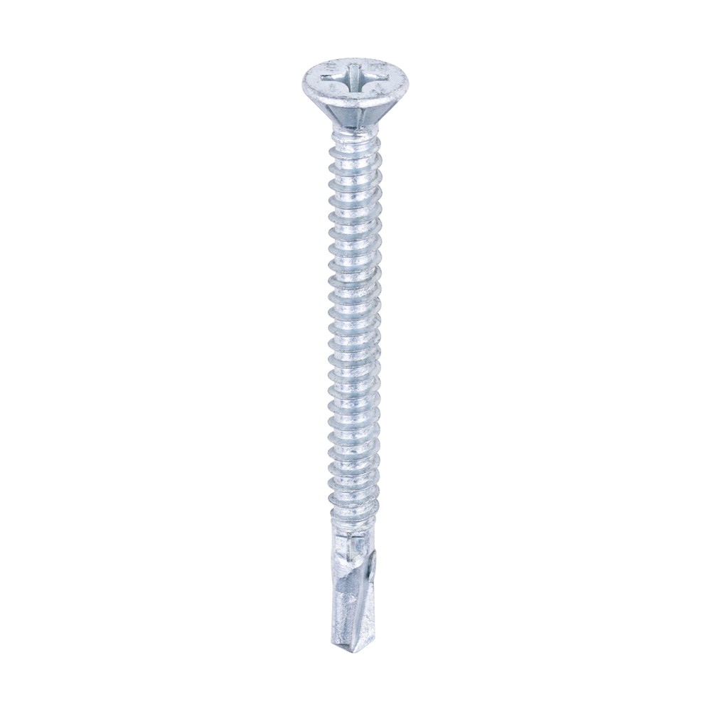 Timco Metal Construction Light Section Self Drilling Screws Countersunk, Wing-Tip - Silver Organic