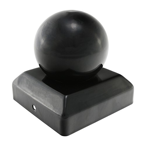 Timco Ball Fence Post Cap - Epoxy Black