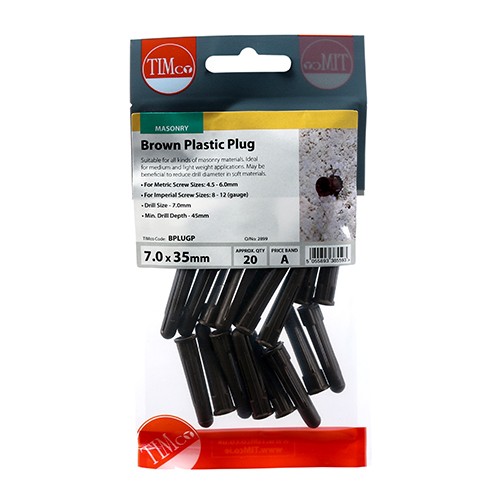 Timco Plastic Plugs - Colours