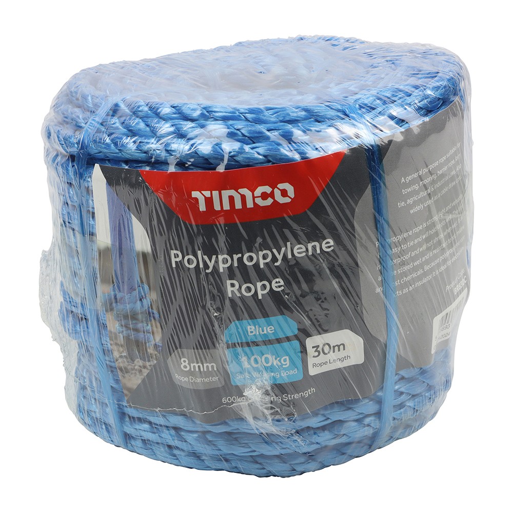 Timco Polypropylene Rope - Blue - Coil