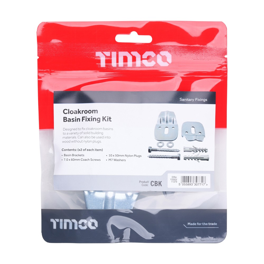 Timco Cloakroom Basin Fixing Kit