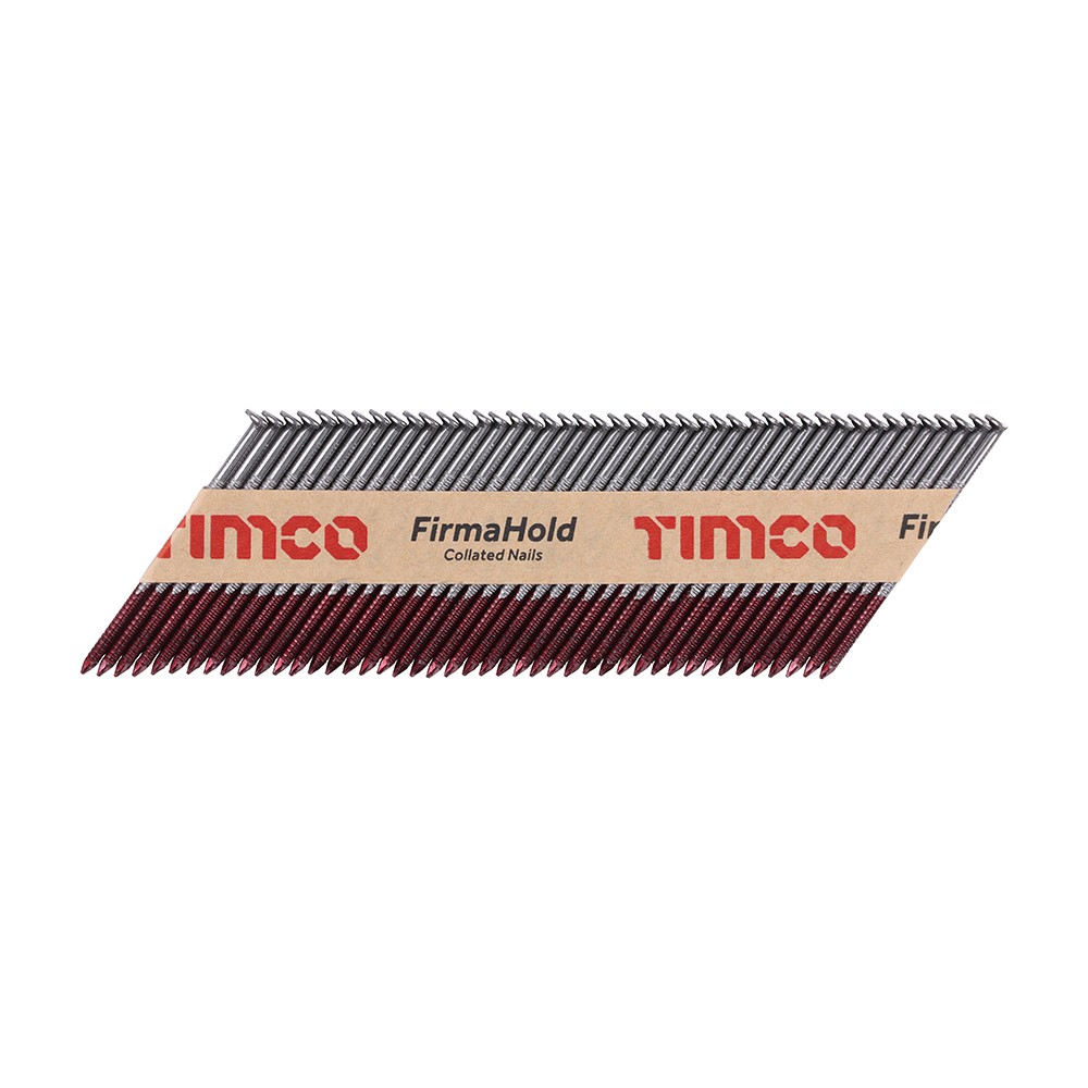 Timco FirmaHold CBRT63 2.8 x 63mm Collated Clipped Head Nails Ring Shank 3300 Pieces - Bright