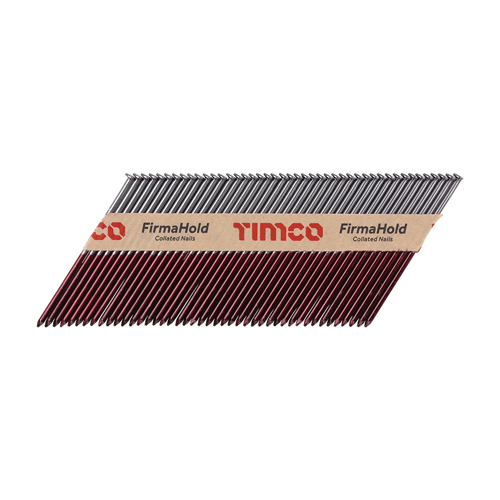Timco FirmaHold CBRT90 3.1 x 90mm Collated Clipped Head Nails Ring Shank 2200 Pieces - Bright