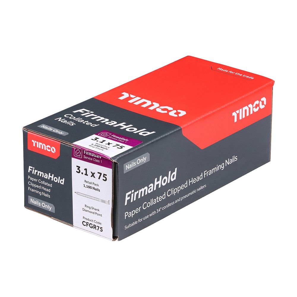 Timco FirmaHold CFG75 3.1 x 75mm Collated Nails Ring Shank 1100 & Fuel Cell - FirmaGalv