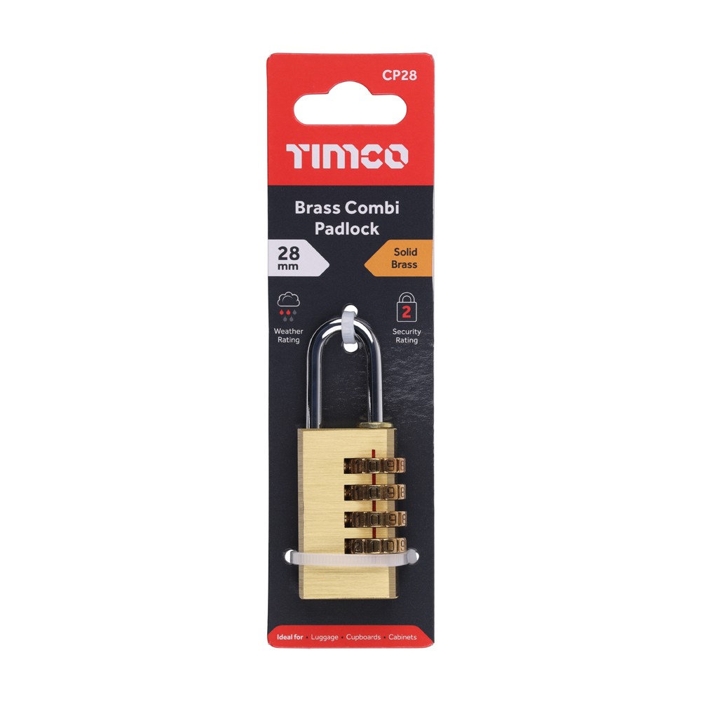 Timco Brass Combi Padlock
