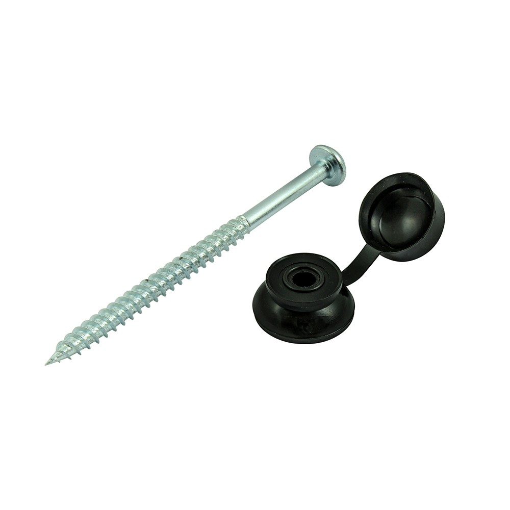 Timco Corrugated Sheet Fixings 10 x 3mm - Black