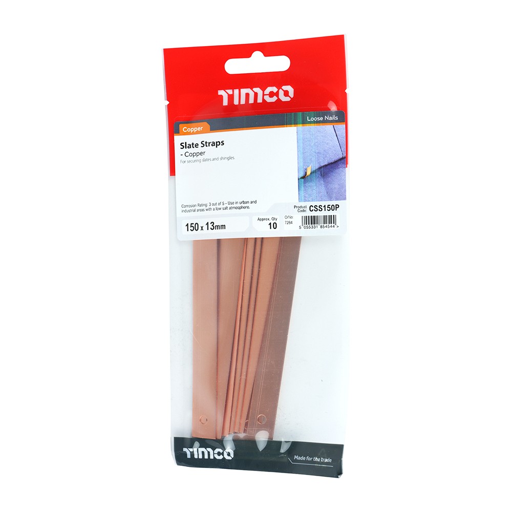 Timco Slate Straps 150 x 13mm - Copper
