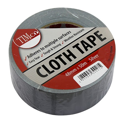 Timco Cloth Tape 50m x 48mm - Silver