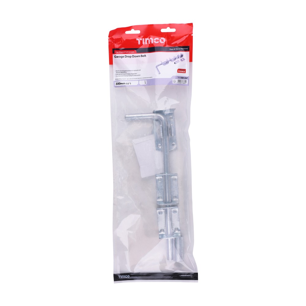 Timco Garage Drop Down Bolt - Hot Dipped Galvanised