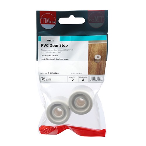 Timco PVC Door Stops - White