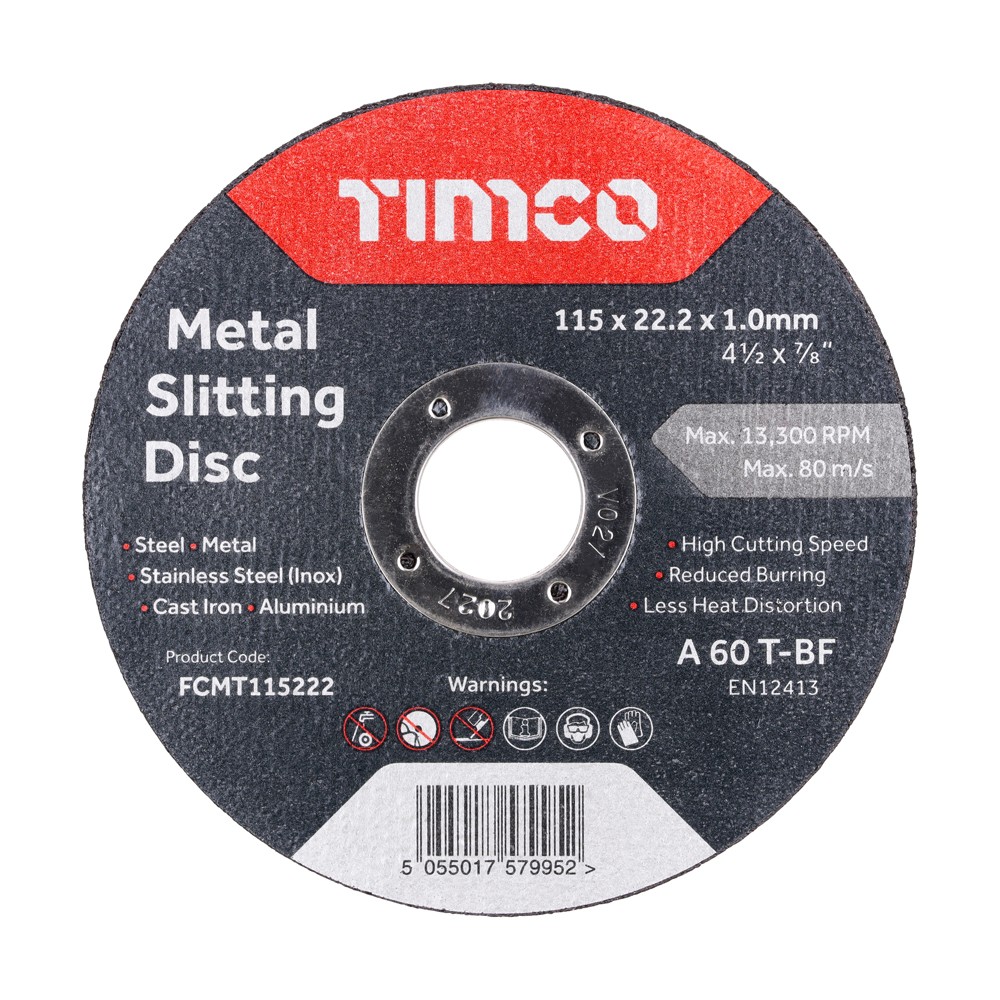 Timco Bonded Abrasive Disc - Metal Slitting Discs