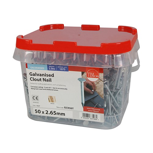 Timco Clout Nails Galvanised - 2.5kg