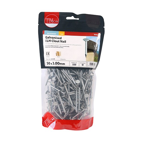 Timco Extra Large Head Clout Nails - Galvanised