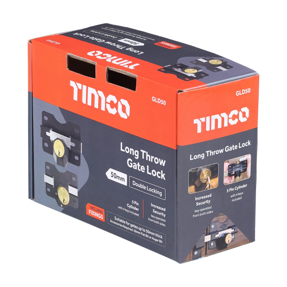 Timco Throw Locks - Double - Black