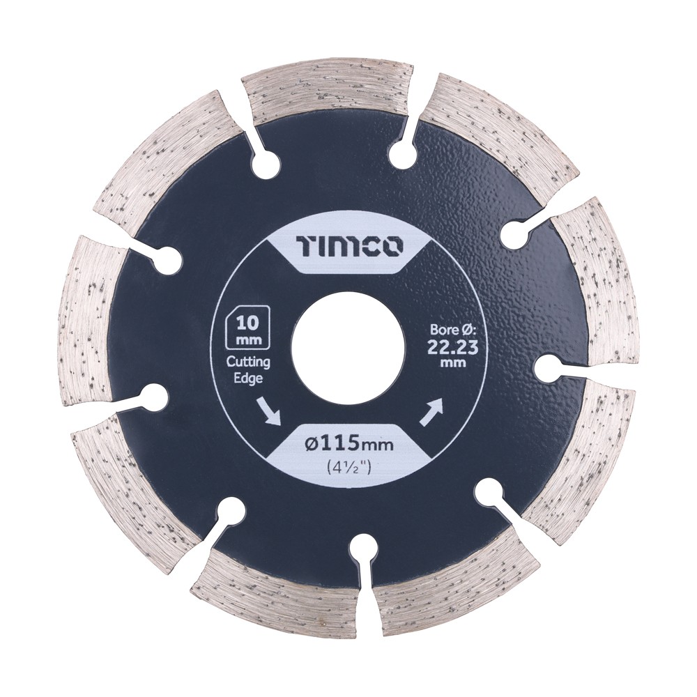 Timco General Purpose Diamond Blade 115 x 22.2mm - Segmented