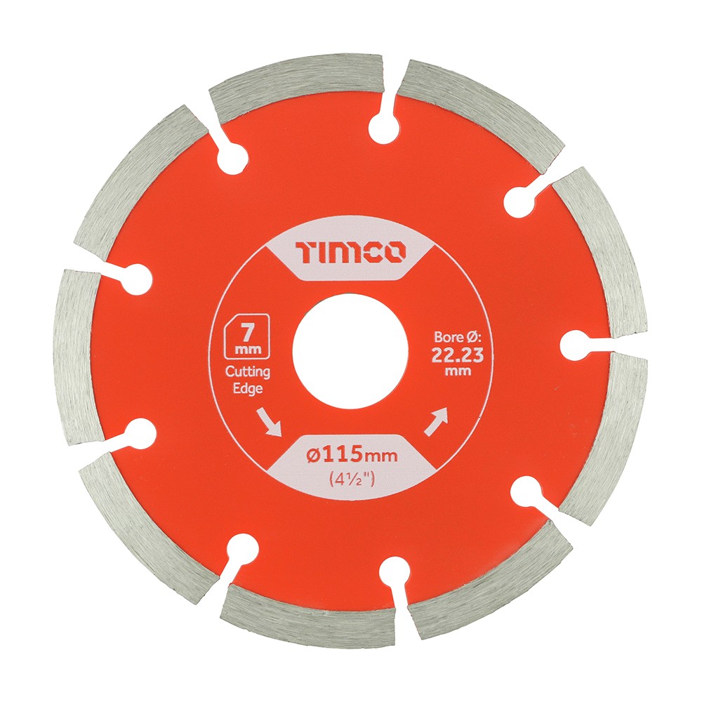 Timco General Purpose Diamond Blades 115 x 22.2mm - Segmented 3 Piece Set