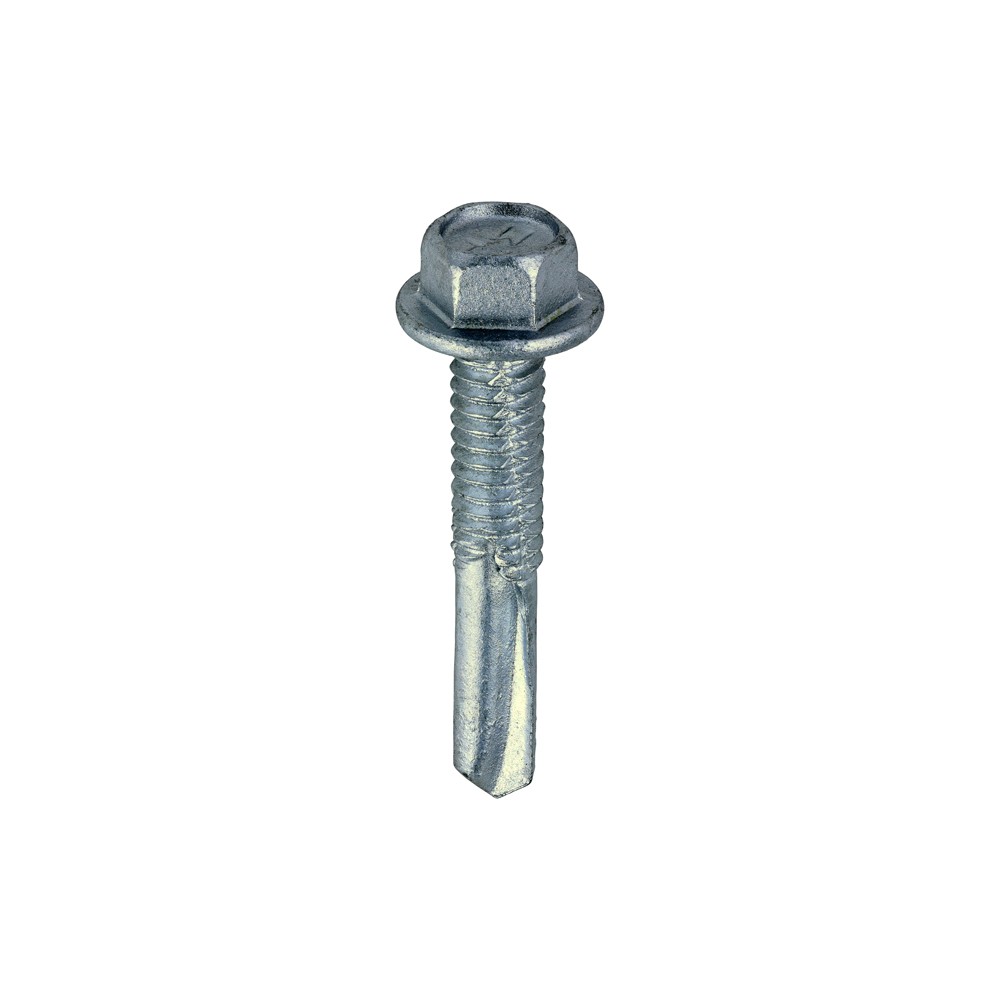 Timco Metal Construction Heavy Section Self Drilling Screws Hex - Silver Organic