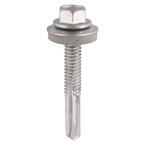 Timco Metal Construction Heavy Section Self Drilling Screws 5.5 x 38mm EPDM Washer Hex - Zinc