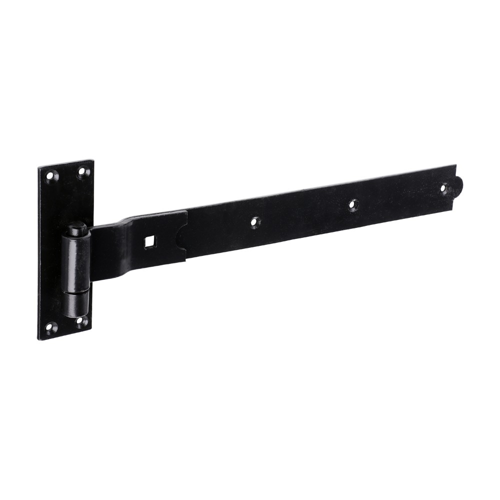 Timco Pair of Cranked Band & Hook On Plates - Black