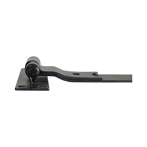 Timco Pair of Cranked Band & Hook On Plates - Black