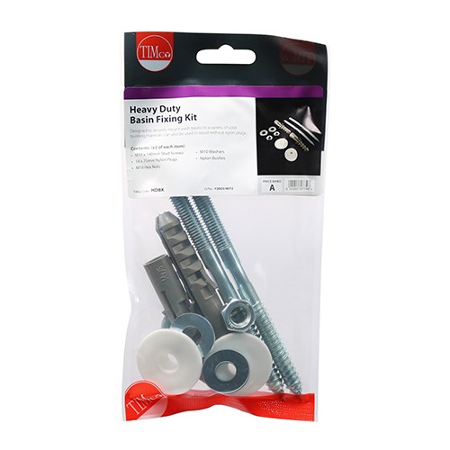 Timco Basin Fixing Kit - Heavy Duty