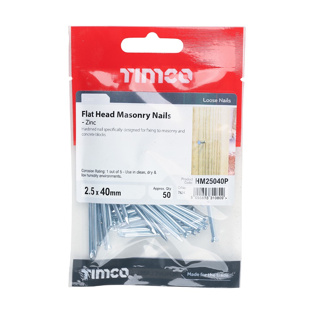 Timco Masonry Nails - Zinc