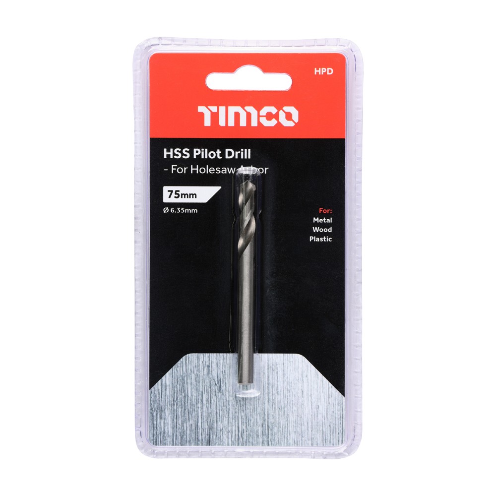 Timco Holesaw Pilot Drill Bit 75mm - HSS