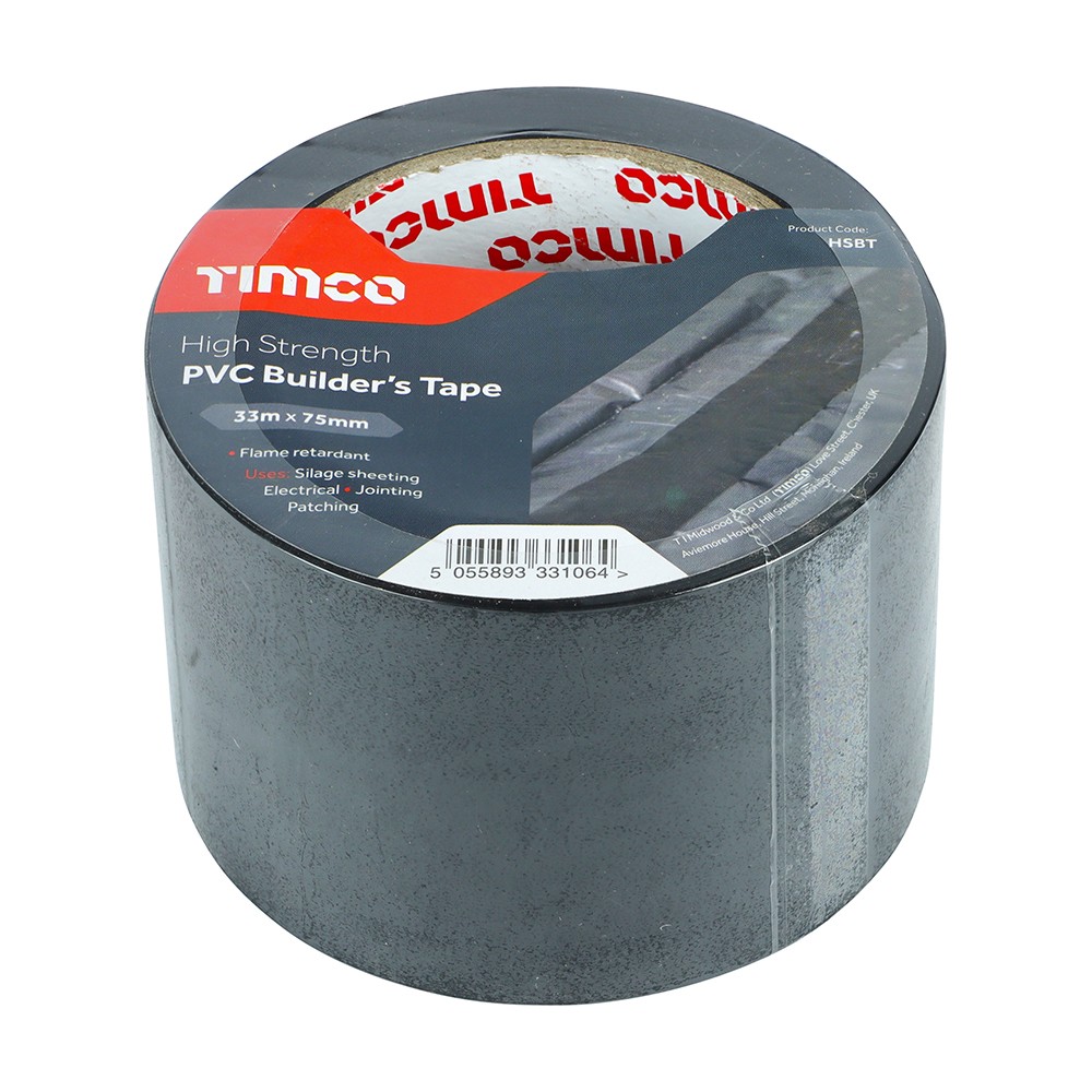 Timco High Strength PVC Builder's Tape 33m