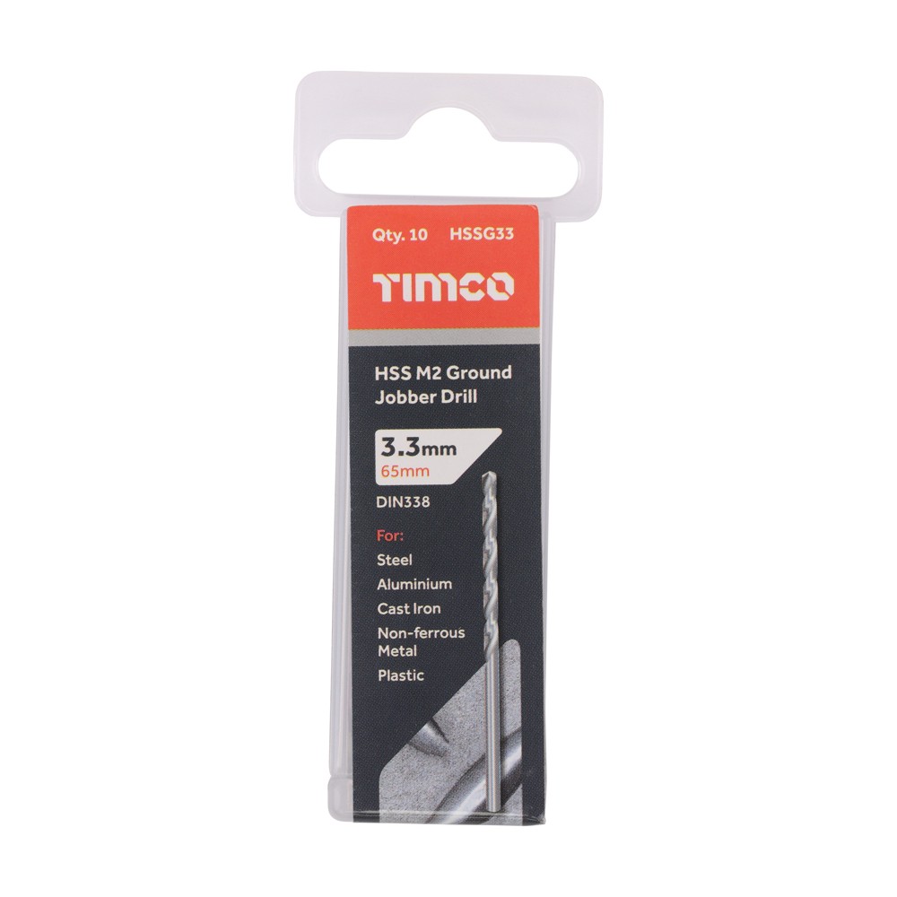 Timco Ground Jobber Drill Bits HSS M2 - Small 1 - 7mm (Packs)
