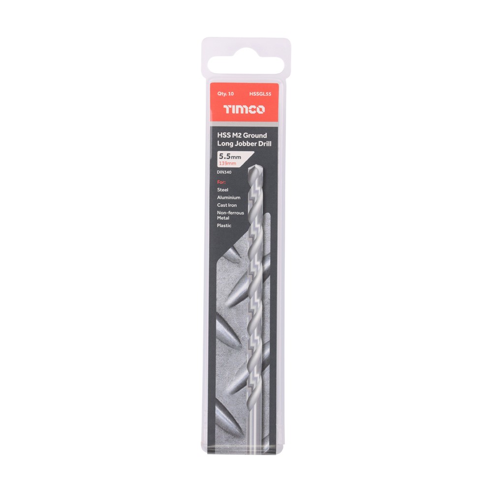 Timco Ground Long Jobber Drill Bits HSS M2 (Packs)