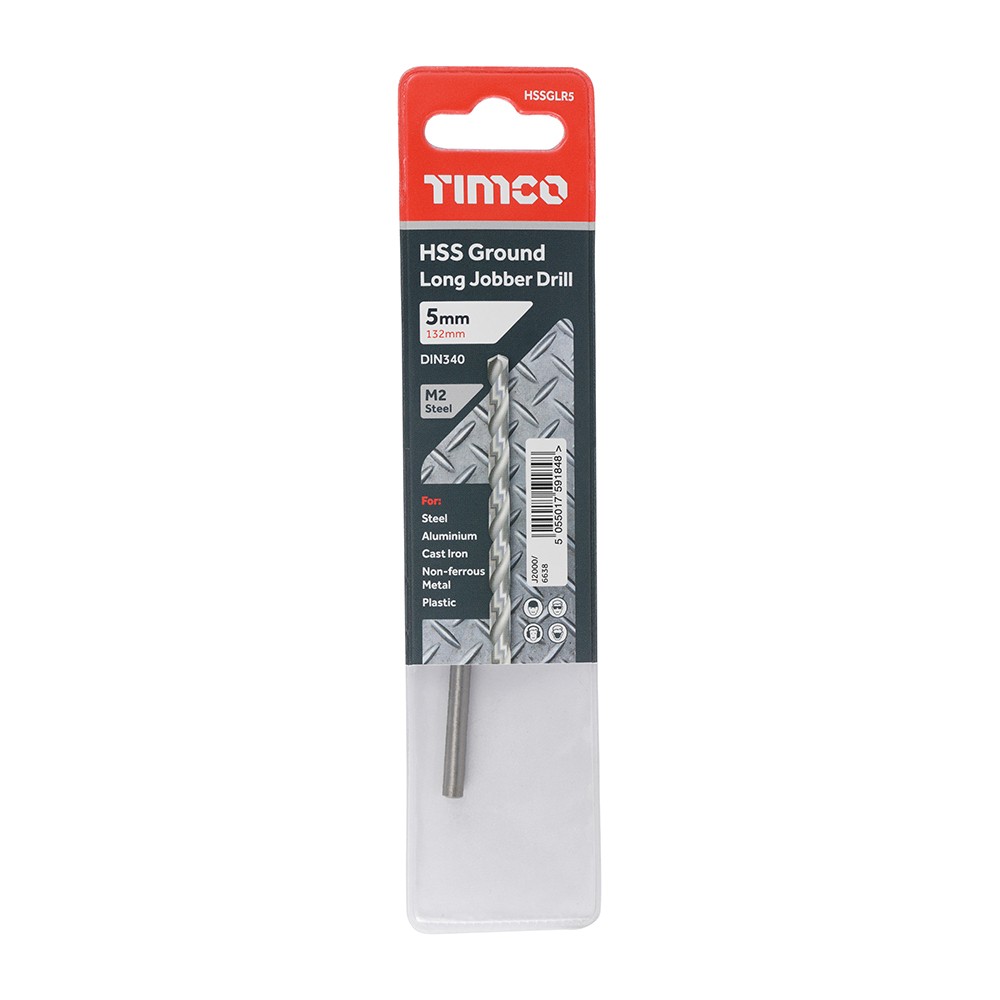 Timco Ground Long Jobber Drill Bits HSS M2 (Singles)