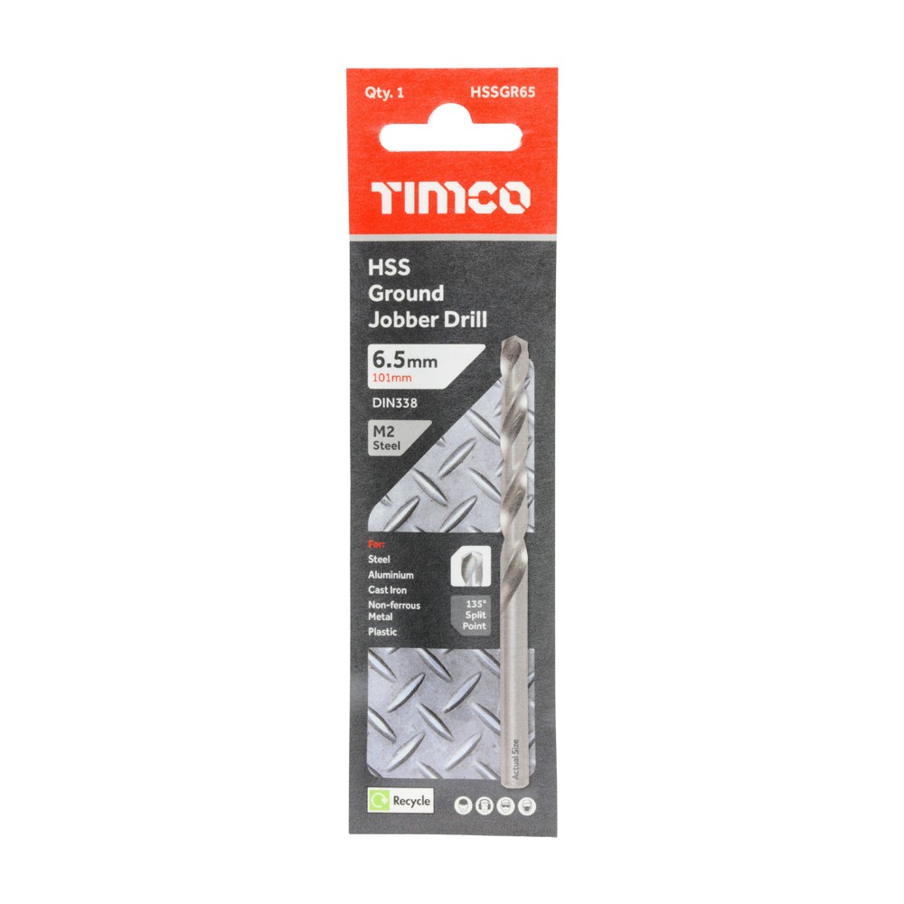 Timco Ground Jobber Drill Bits HSS M2 (Singles)