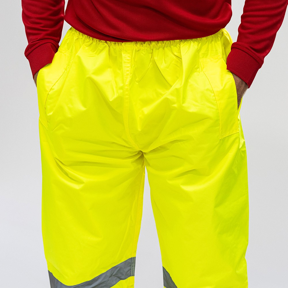 Timco Hi-Visibility Elasticated Waist Trousers - Yellow