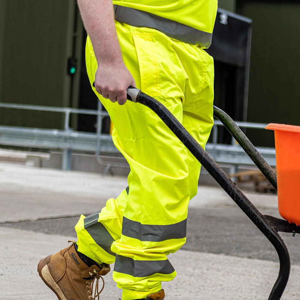 Timco Hi-Visibility Elasticated Waist Trousers - Yellow