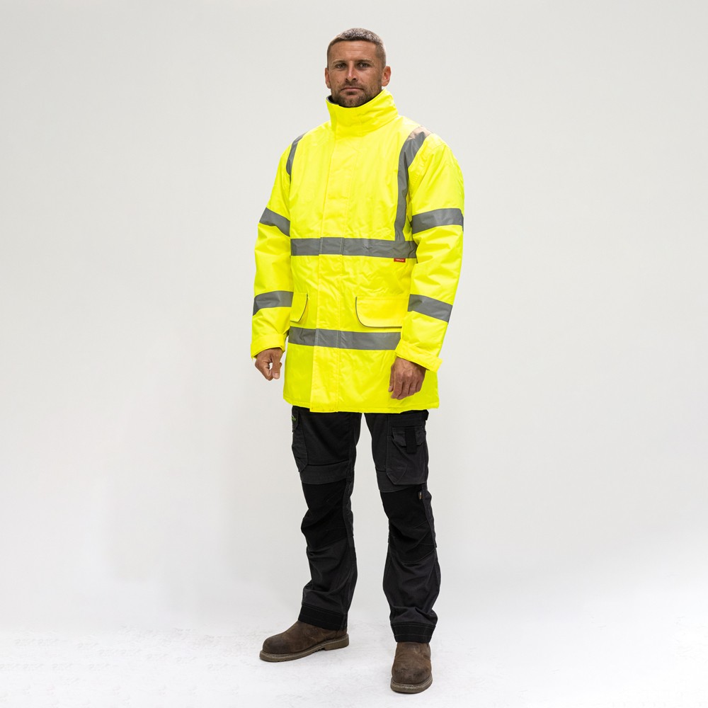 Timco Hi-Visibility Parka Jacket - Yellow