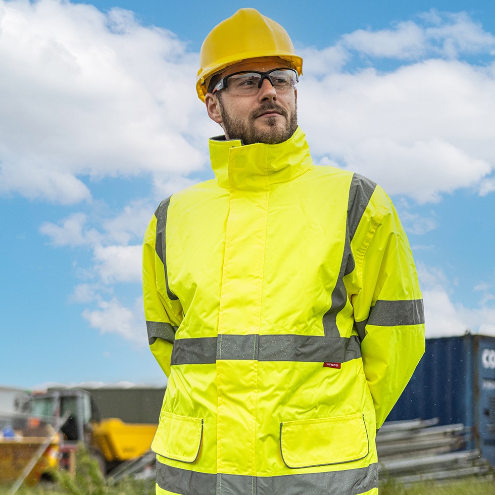Timco Hi-Visibility Parka Jacket - Yellow