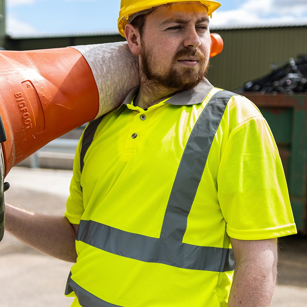 Timco Hi-Visibility Polo Shirt - Short Sleeve - Yellow