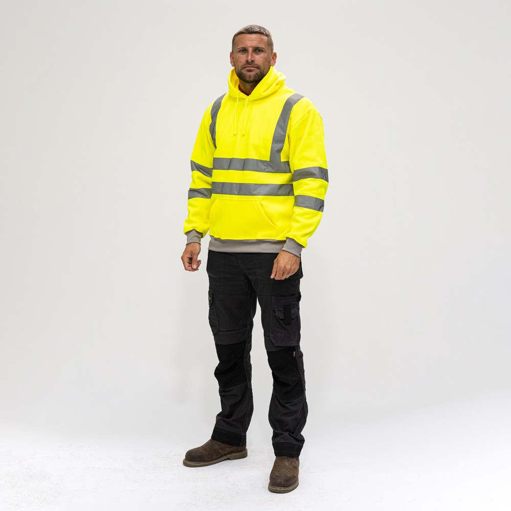 Timco Hi-Visibility Sweatshirt with Hood - Yellow
