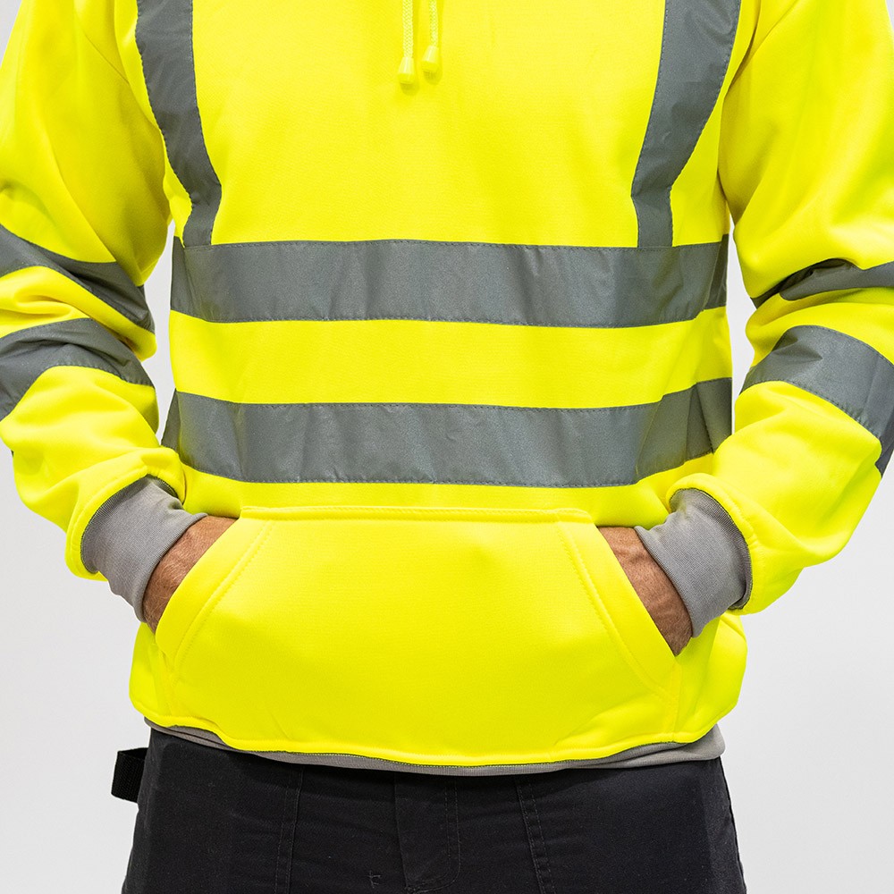 Timco Hi-Visibility Sweatshirt with Hood - Yellow