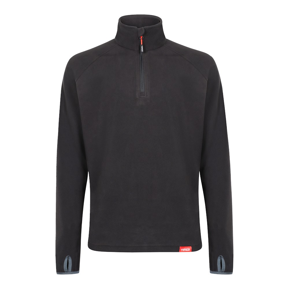 Timco Half Zip Overhead Fleece -Black