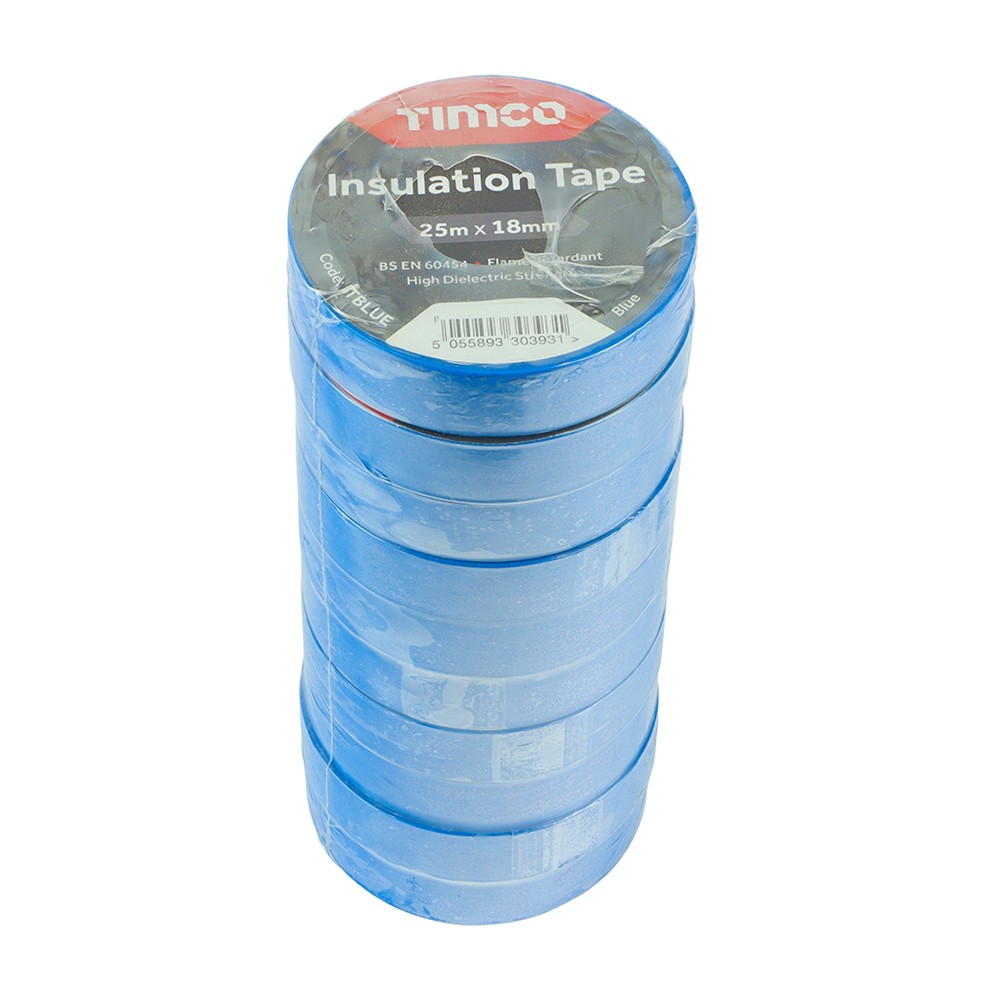 Timco PVC Insulation Tape 25m x 18mm - Blue