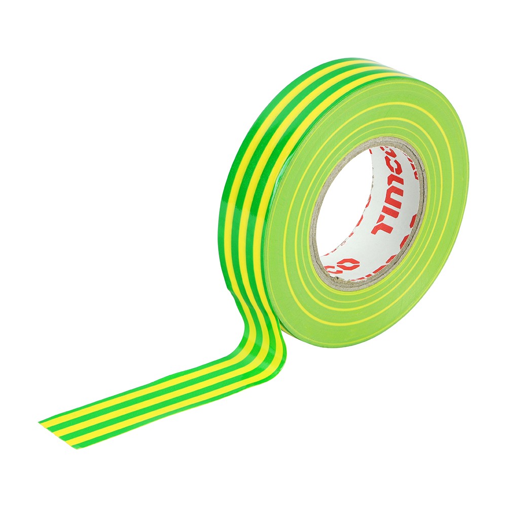 Timco PVC Insulation Tape 25m x 18mm - Green & Yellow Stripe