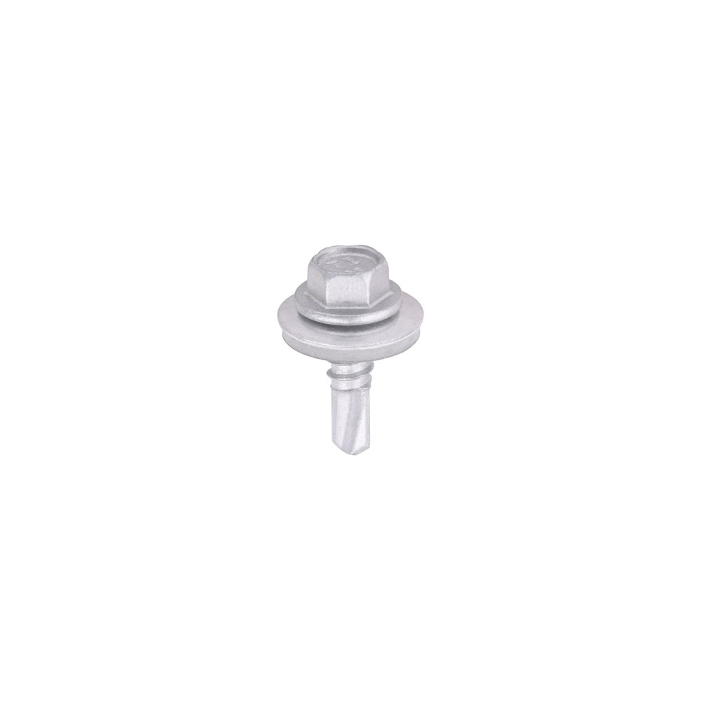 Timco Metal Construction Light Section Self Drilling Screws EPDM Washer Hex - Silver Organic