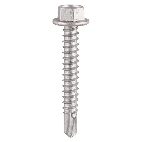 Timco Metal Construction Light Section Self Drilling Screws Hex - Silver Organic