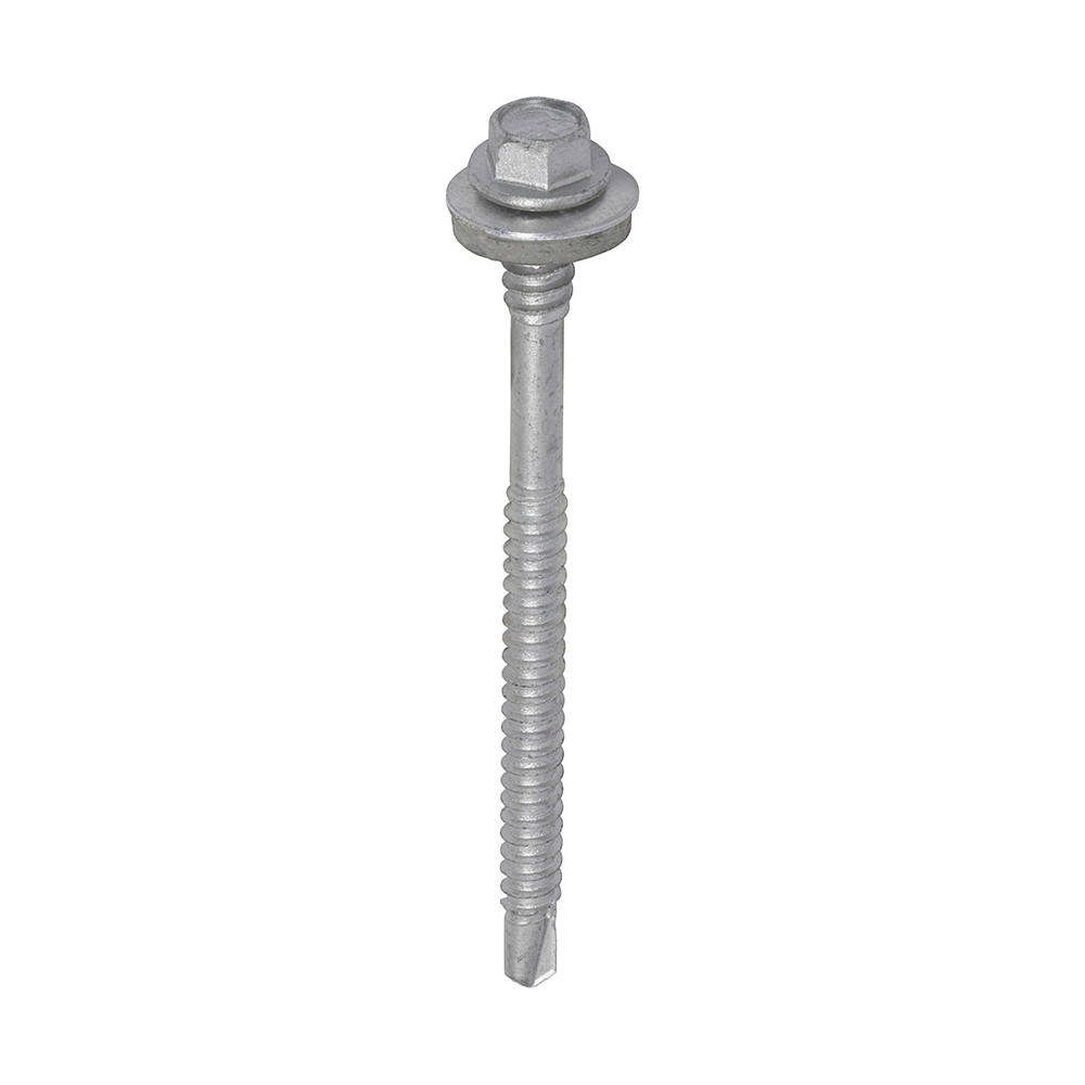 Timco Metal Construction Composite Panel Self Drilling Screws EPDM Washer Hex - Silver Organic