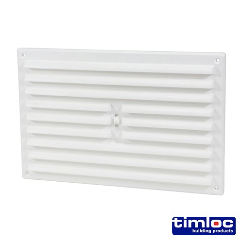 Timco Timloc Internal Plastic Hit and Miss Louvre Grille Vent - White - 1209W