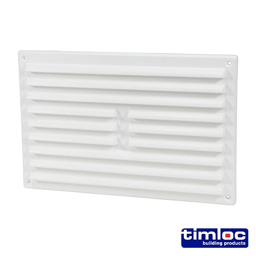 Timco Timloc Internal Plastic Louvre Grille Vent with Flyscreen