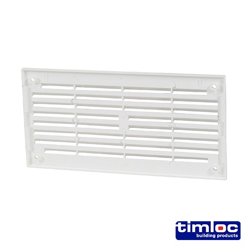 Timco Timloc Internal Plastic Louvre Mini Grille Vent - White - 1218W