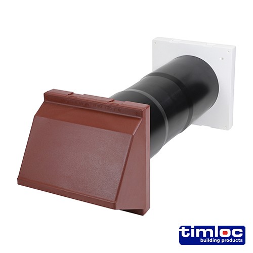 Timco Timloc Aero Core Through-Wall Ventilation Set Cowl and Baffle - Brown - ACV7CBR
