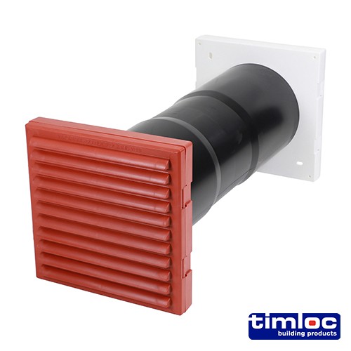 Timco Timloc Aero Core Through-Wall Vent Set with Baffle - Terracotta - ACV7TE